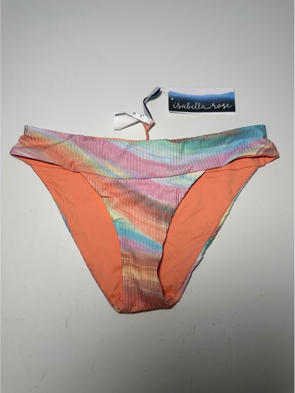 Isabella Rose Maui Bottom Medium Multicolor Ribbed Bikini Bottom